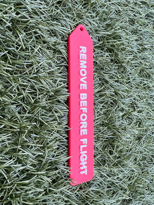 **"Remove Before Flight" Keychain | Aviation Enthusiast Gift | Fun Stocking Stuffer for Pilots | Durable Plastic Accessory**