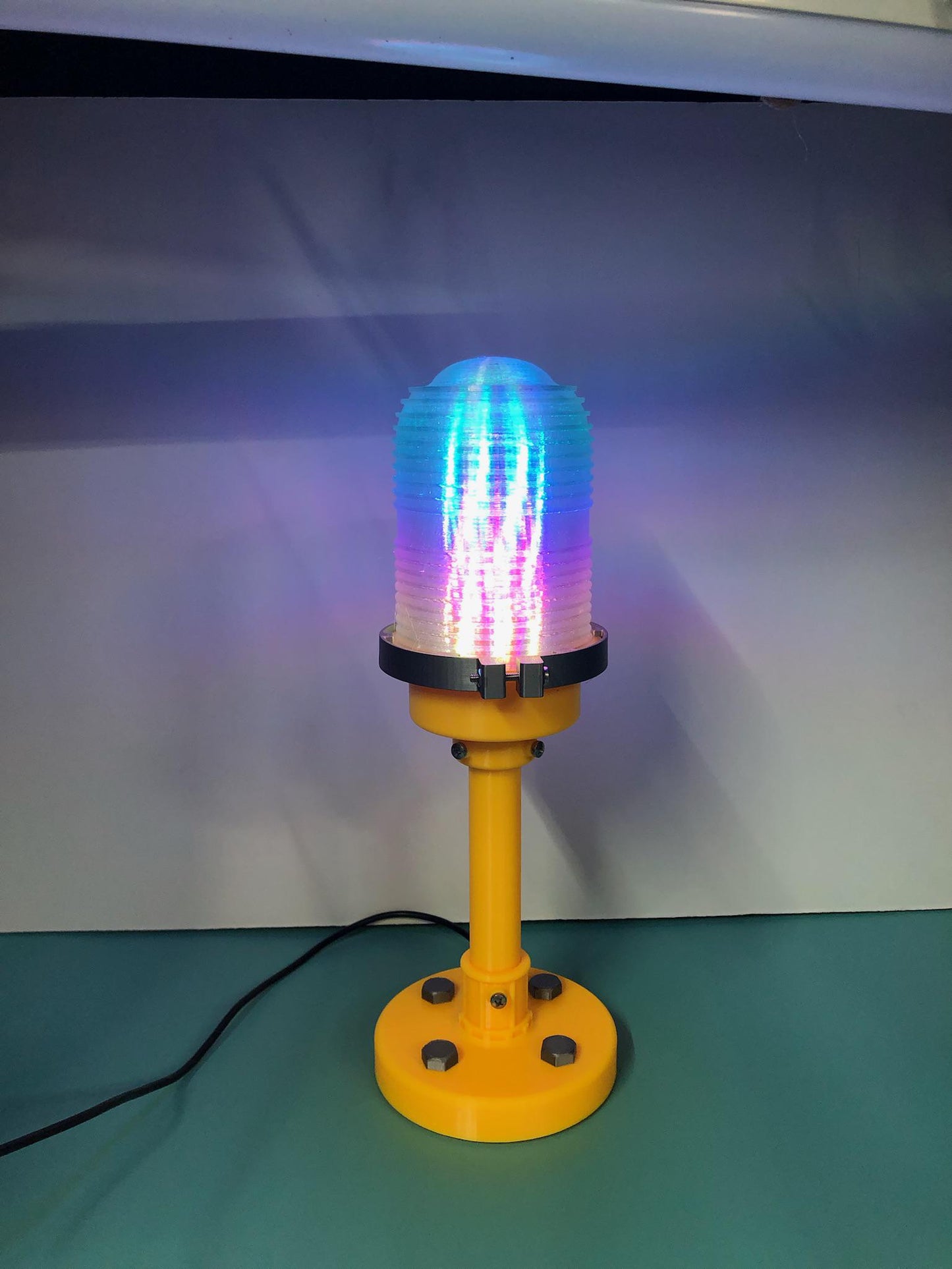 USB-C Runway/Taxi way airport Light with RGBWIC Lights great for aviation enthusiasts, pilots and anyone needing cool steampunk office lamp!